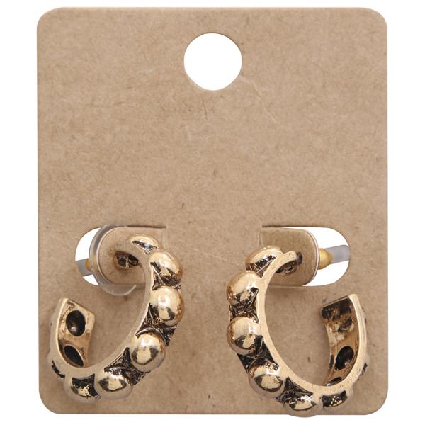 WESTERN STYLE OPEN HOOP METAL EARRING