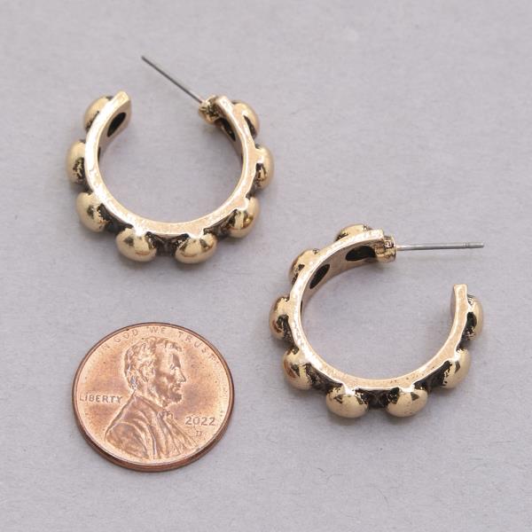 WESTERN STYLE OPEN HOOP METAL EARRING