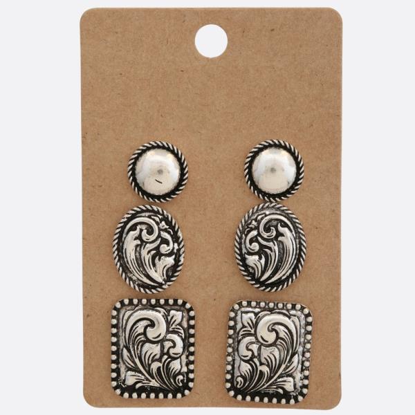 WESTERN STYLE ASSORTED EARRING SET