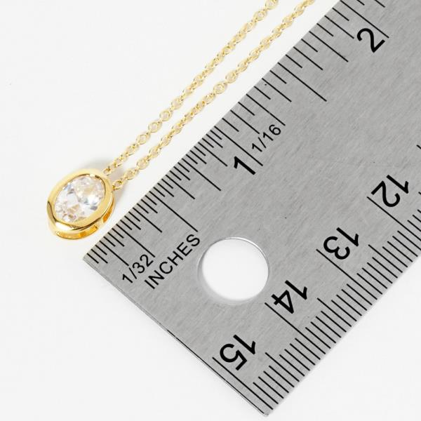 GOLD DIPPED CZ PENDANT NECKLACE