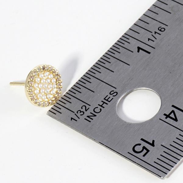 GOLD DIPPED CZ STUD EARRING