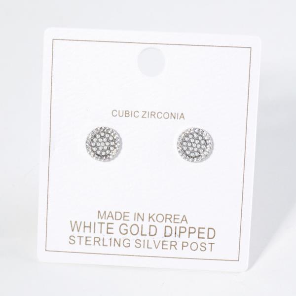 GOLD DIPPED CZ STUD EARRING