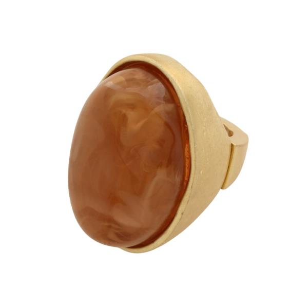 MARBLE OVAL RING