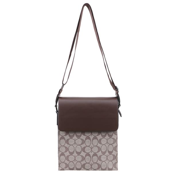 OVAL PATTERN PRINT CROSSBODY BAG