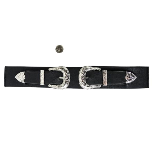 CHIC DOUBLE BUCKLE WESTERN BELT – STYLISH & ADJUSTABLE