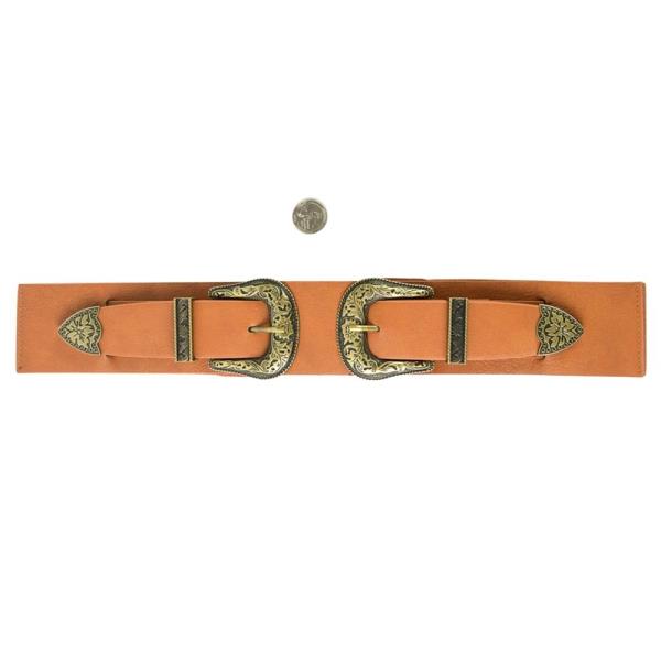 CHIC DOUBLE BUCKLE WESTERN BELT – STYLISH & ADJUSTABLE