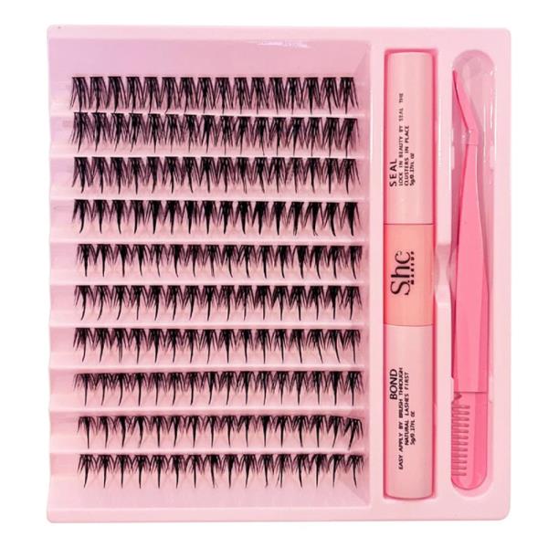 SHE MAKEUP DIY EYELASH EXTENSION SET W GLUE AND TOOL