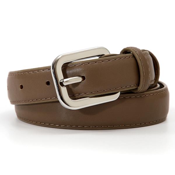 SLEEK CLASSIC SILVER BUCKLE BELT - TIMELESS LEATHER
