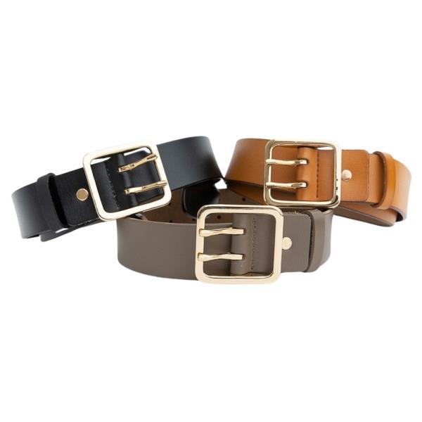 DOUBLE PRONGED LEATHER BELT