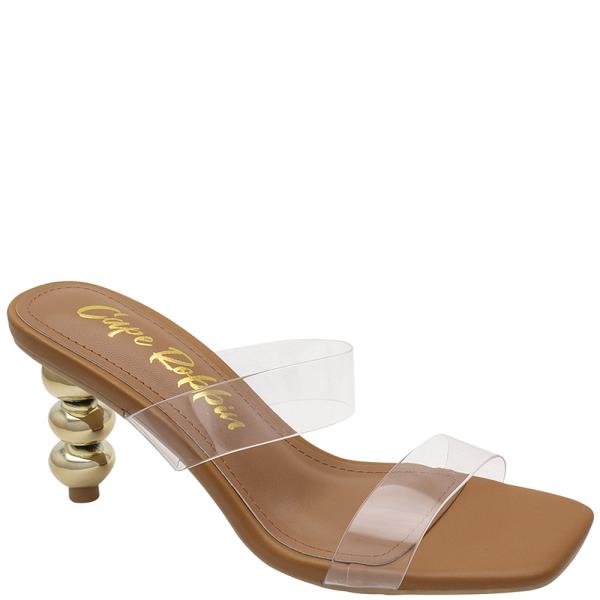 DOBLE CLEAR STRAP MULE W EMBELLISHED HEEL 12 PAIRS