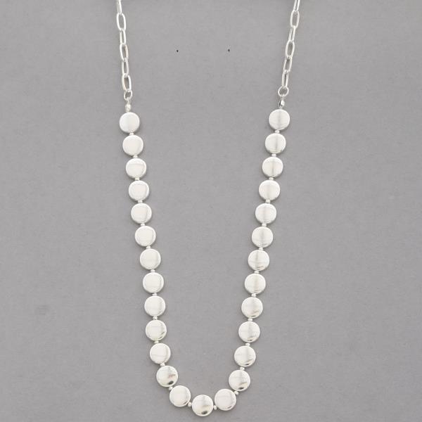 METAL DISC LINK NECKLACE