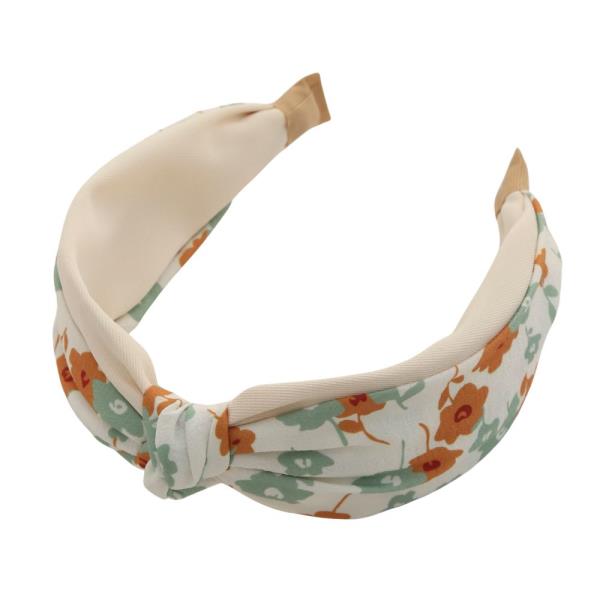 FLORAL PATTERN KNOT HEADBAND