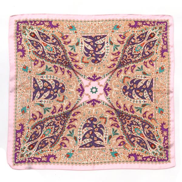 PAISLEY PATTERN SILKY SQUARE BANDANA NECK SCARF