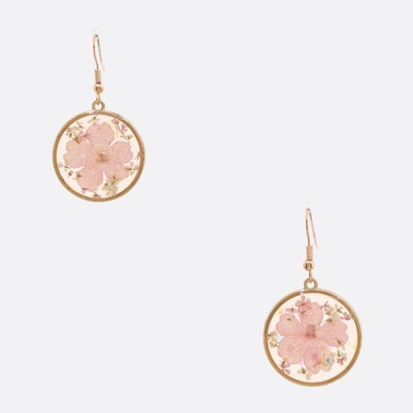 TRANSPARENT FLOWER DANGLE EARRING