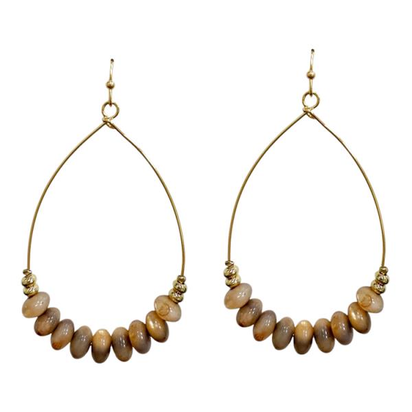 TEARDROP BEADED DANGLE EARRING