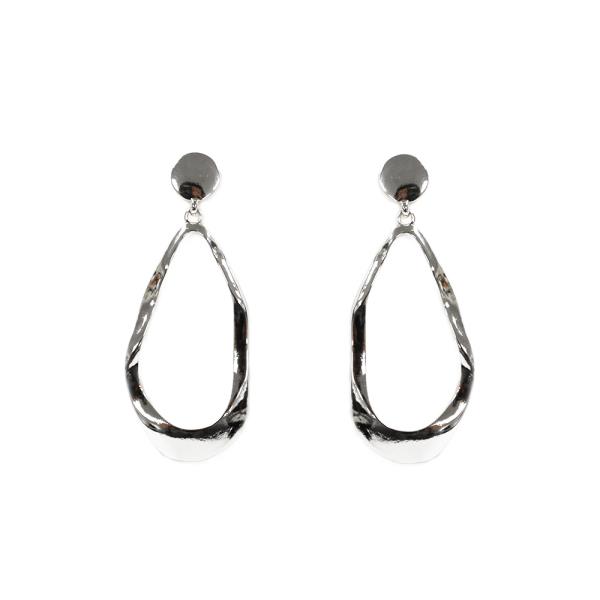 TEARDROP METAL DANGLE EARRING