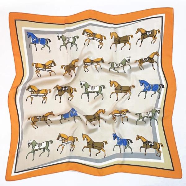 HORSE SQUARE BANDANA NECK SCARF