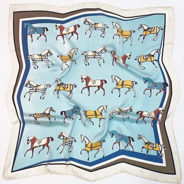 HORSE SQUARE BANDANA NECK SCARF