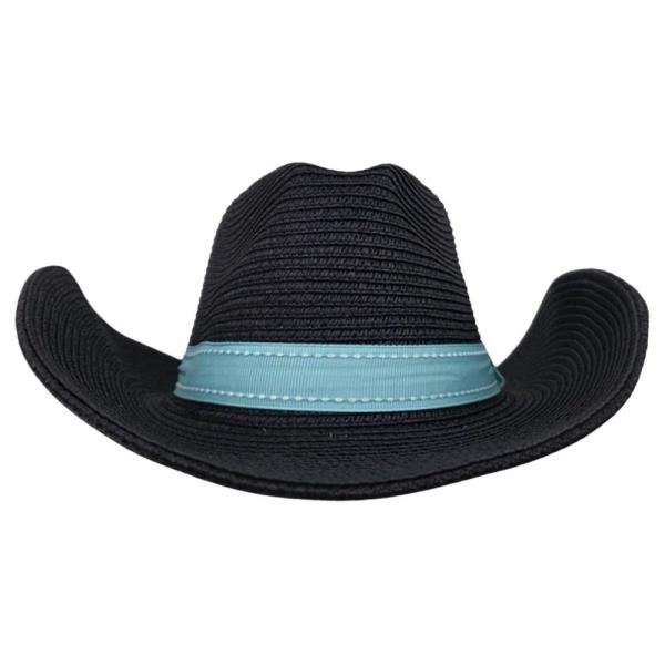 STRAW BAND COWBOY SUN HAT