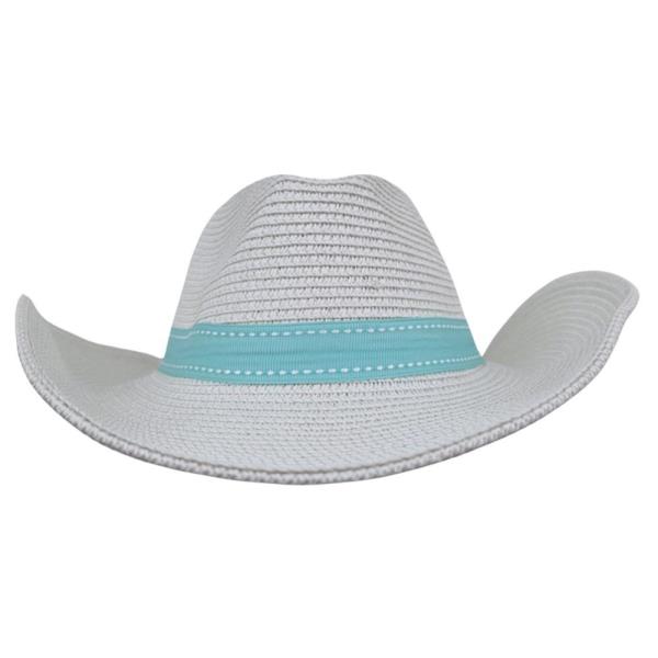 STRAW BAND COWBOY SUN HAT