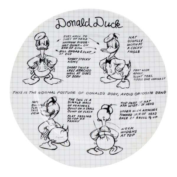 DISNEY DONALD DUCK SKETCHBOOK DINNER PLATE