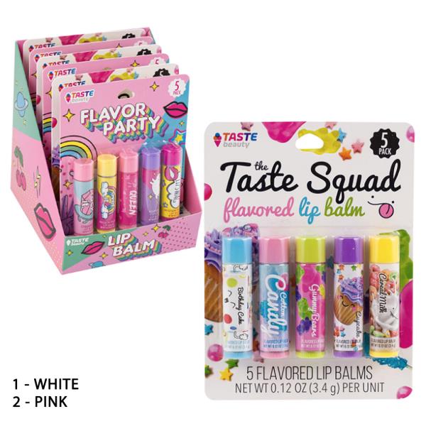 TASTE BEAUTY SQUAD FLAVORED 5PC LIP BALM