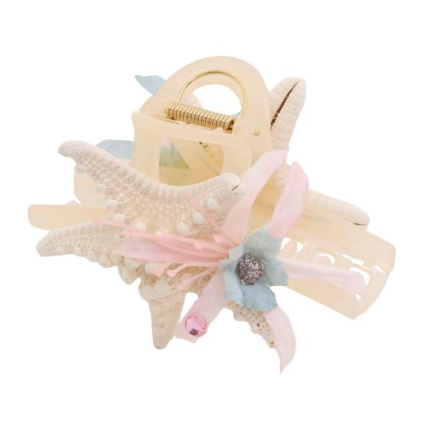 STARFISH FLOWER CLAW HAIR CLIP