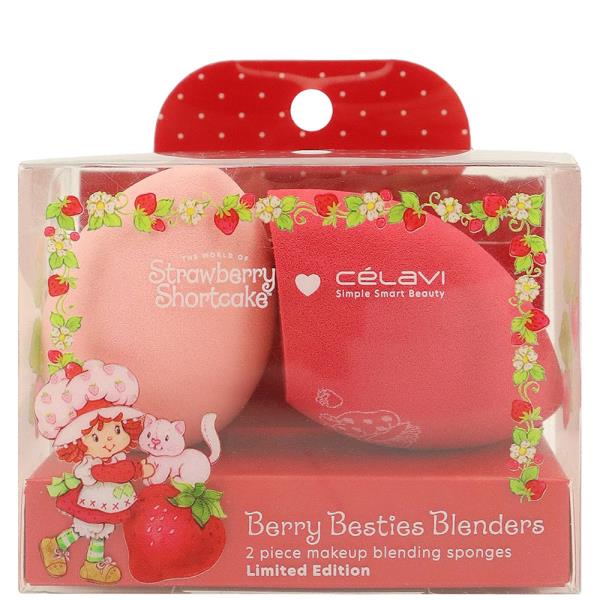 CELAVI STRAWBERRY SHORTCAKE 2PC PRINTED MAKEUP BLENDERS