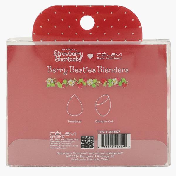 CELAVI STRAWBERRY SHORTCAKE 2PC PRINTED MAKEUP BLENDERS