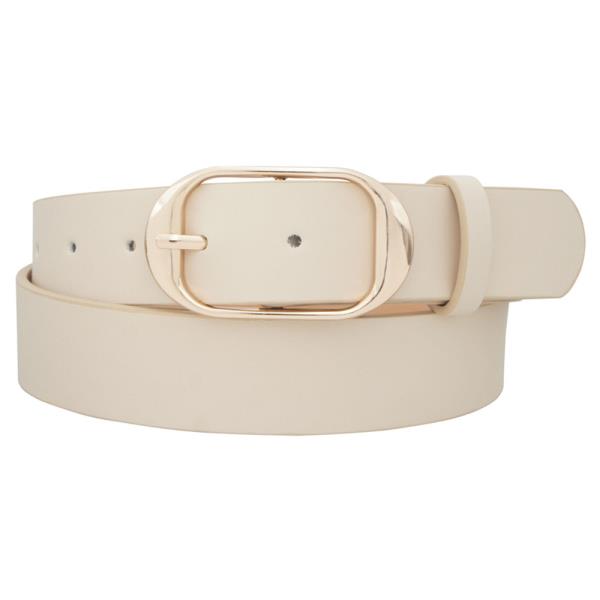 ANGLED CURVED OVAL BUCKLE BELT