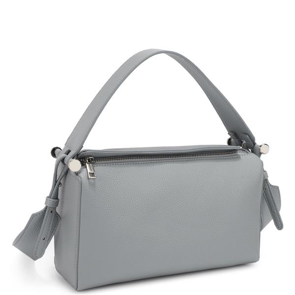 PLAIN TEXTURED HANDLE SATCHEL BAG