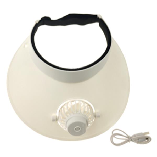 SUN HAT VISOR WITH FAN COOLING