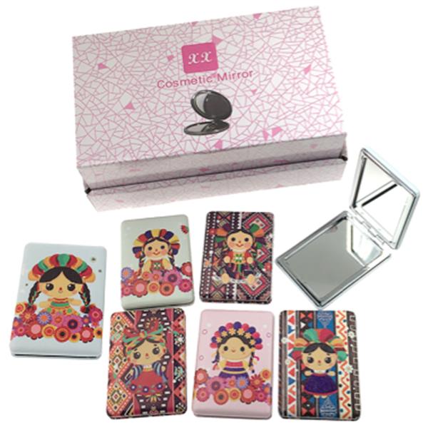 2IN1 APLANE MIRROR AND MAGNIFYING GLASS PRINTED (12 UNITS)