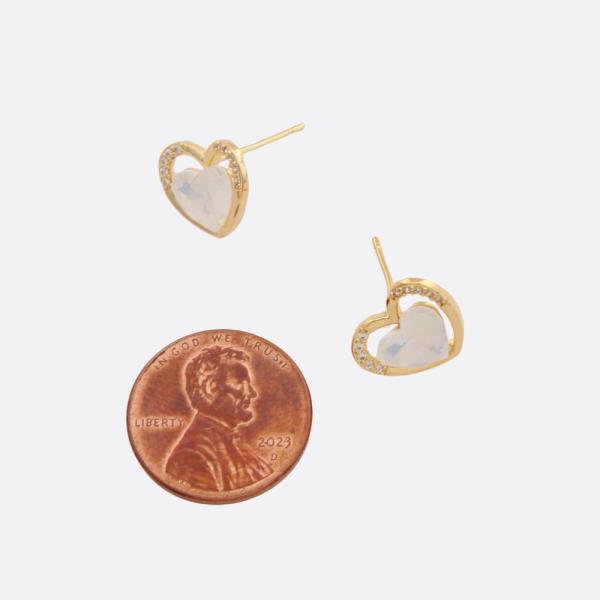 SODAJO HEART SHAPE GOLD FILLED EARRING