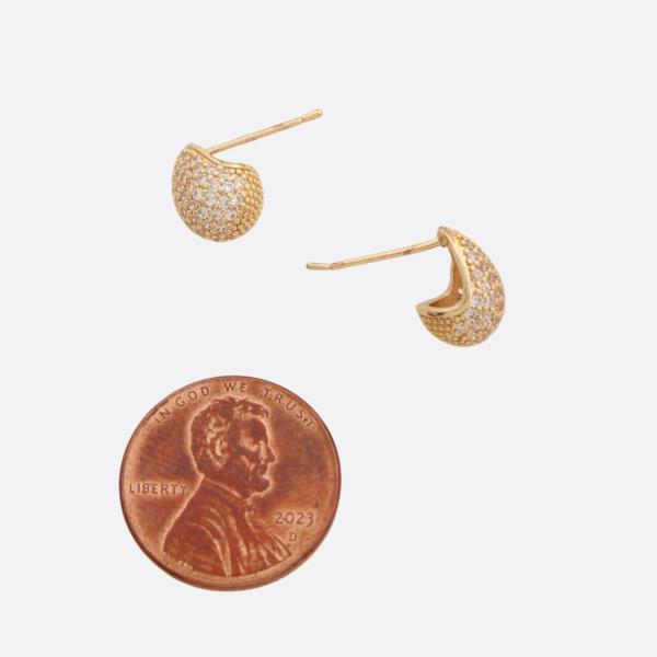 SODAJO TEARDROP DOME GOLD FILLED EARRING