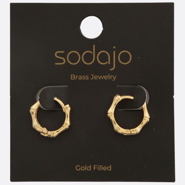 SODAJO GOLD FILLED HOOP EARRING