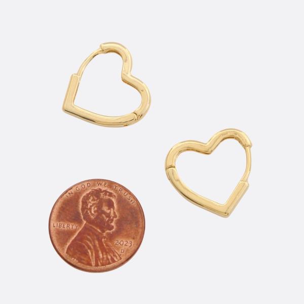 SODAJO HEART SHAPE GOLD FILLED EARRING