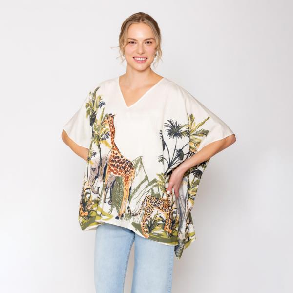 ANIMAL PRINT PONCHO