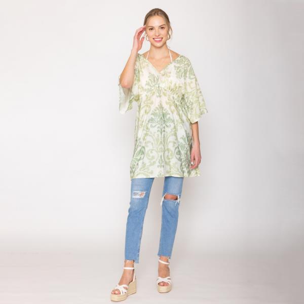 FLORAL LONG TUNIC SHIRT