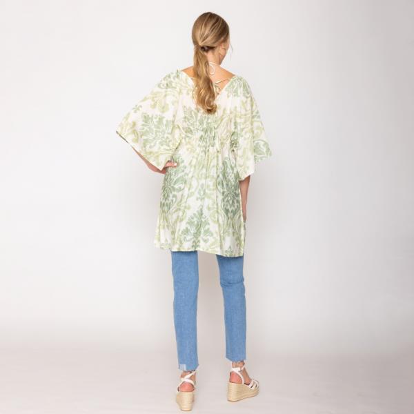 FLORAL LONG TUNIC SHIRT