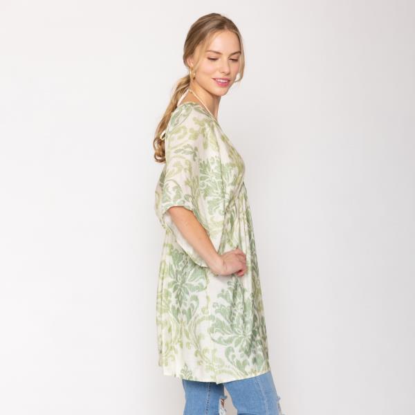 FLORAL LONG TUNIC SHIRT
