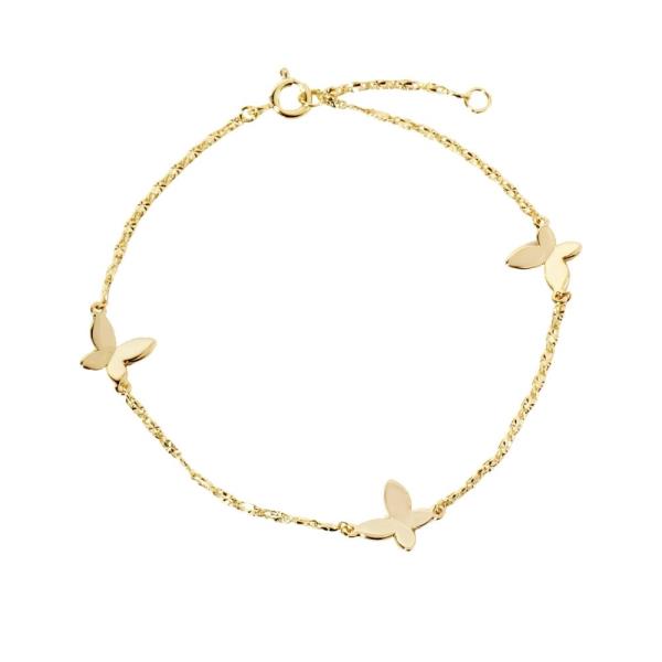 BUTTERFLY CHARM STATION BRACELET