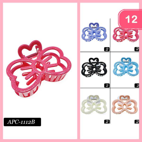 RIBBON HAIR CLAW JAW CLIP (12 UNITS)