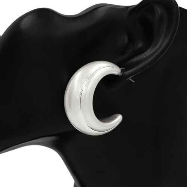 PUFFY OPEN HOOP EARRING