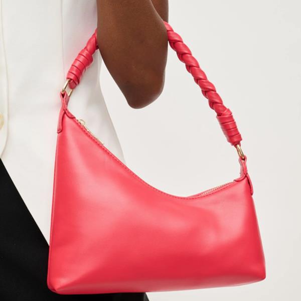 ASYMMETRICAL DESIGN TAYLOR BRAIDED HANDLE CLUTCH BAG