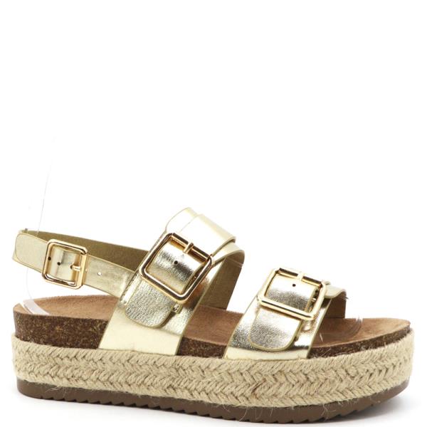 DOUBLE BUCKLE STRAP SANDAL W SLING 12 PAIRS