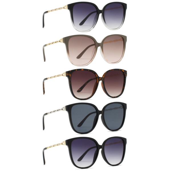 ROUND CAT EYE FASHION SUNGLASSES 1DZ