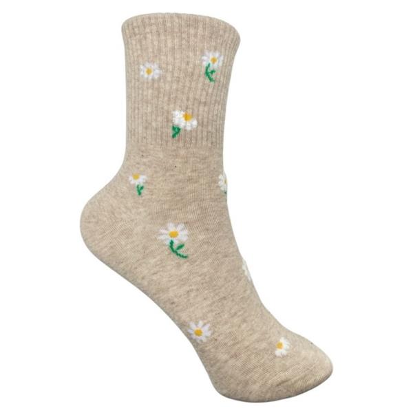 MINI FLOWER PATTERN CREW SOCKS