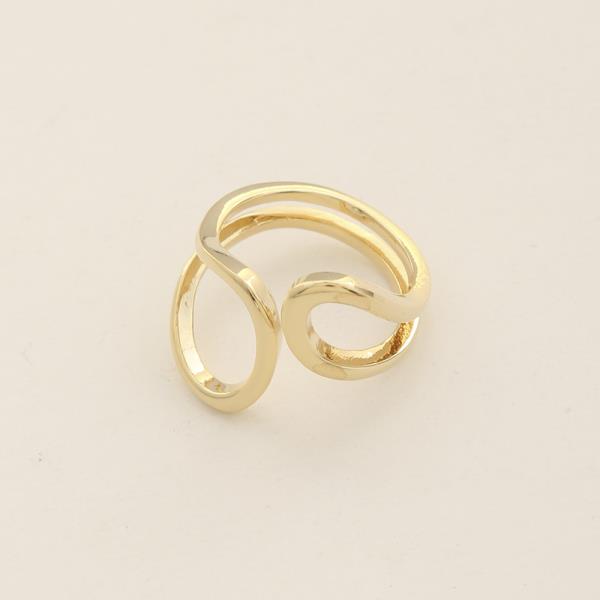SODAJO DISTINCT LOOP DESIGN ADJUSTABLE GOLD DIPPED RING