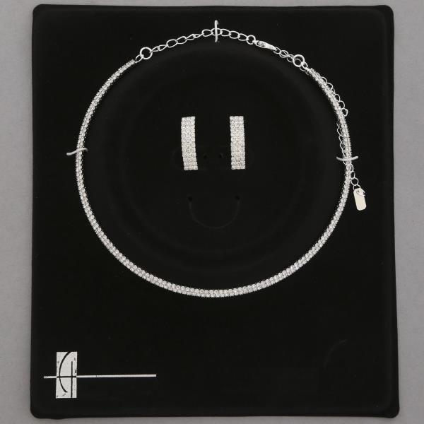 TWO LINE RHINESTONE NECKLACE